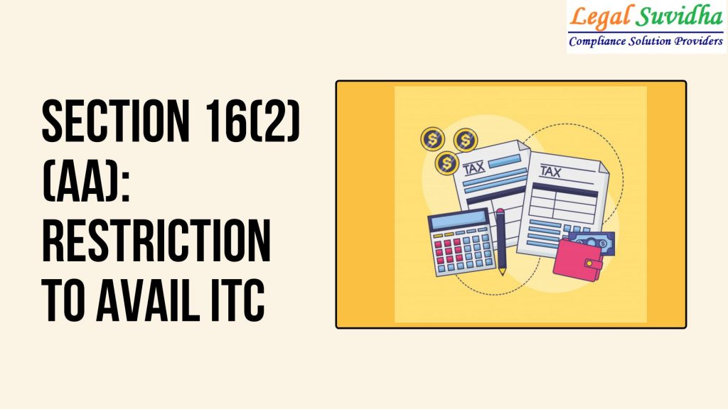 Restriction to avail ITC under CGST