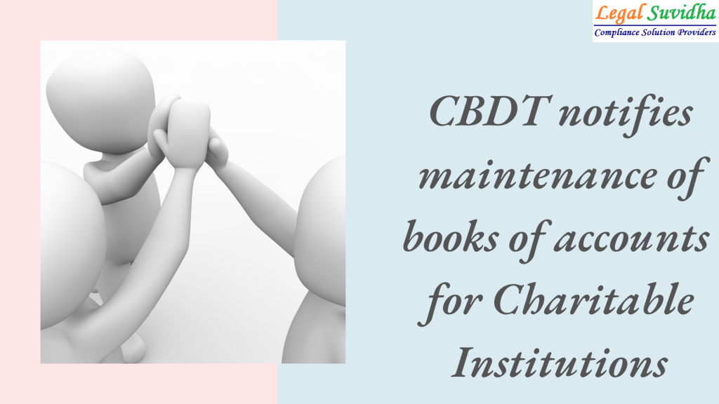 Books maintined by Charitable Institutions
