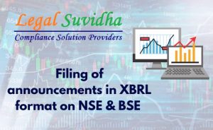 filing announcements in XBRL format