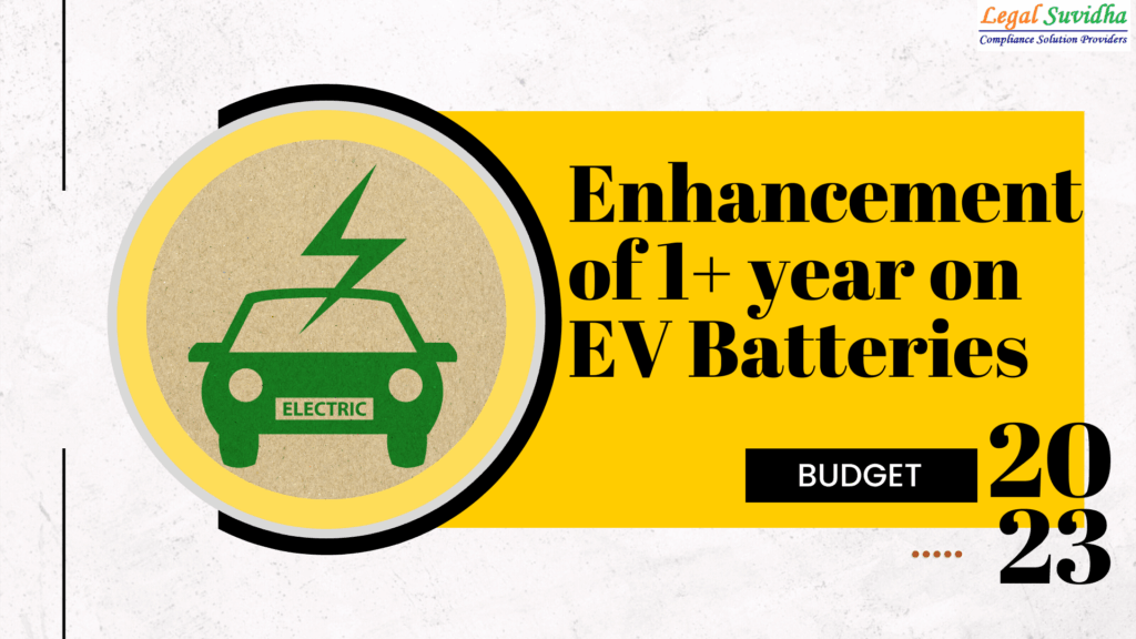 ENHANCEMENT OF 1+YEAR ON EV BATTERIES