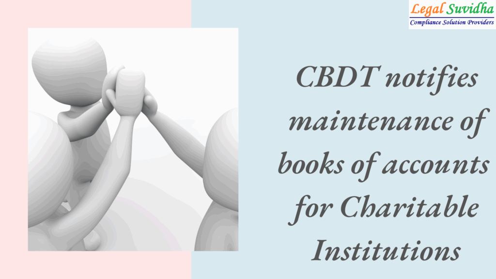 Books maintained by Charitable Institutions