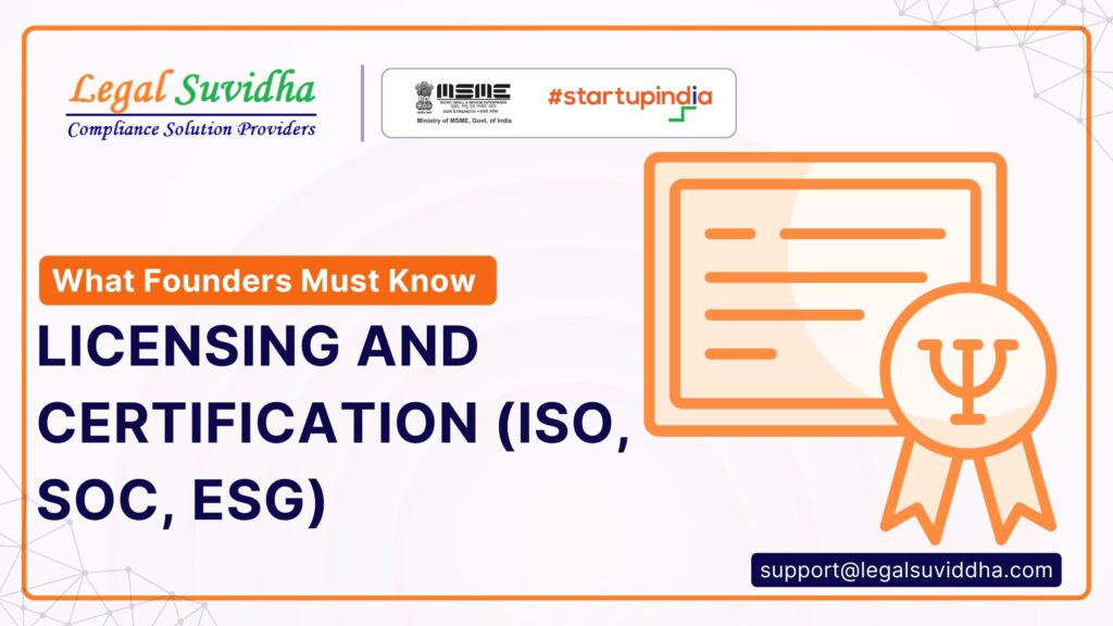Licensing and Certification (ISO